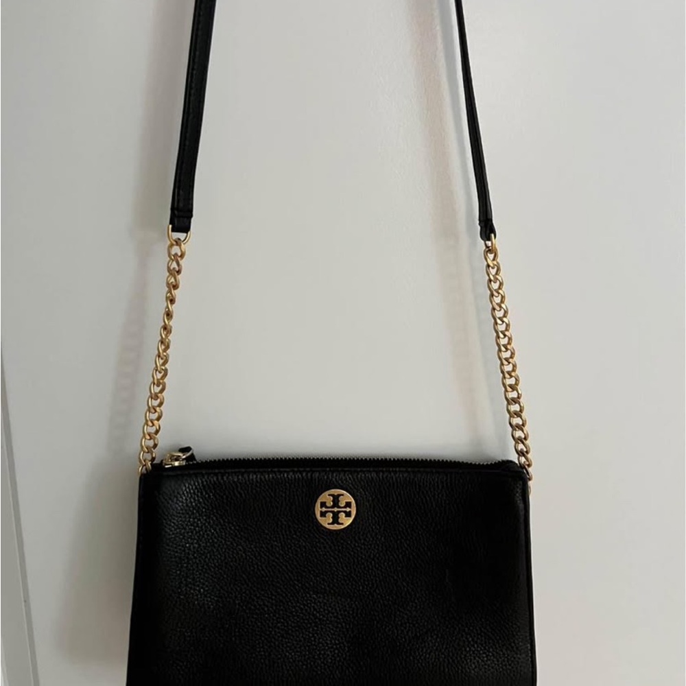 Tory Burch Black and Gold Crossbody Bag